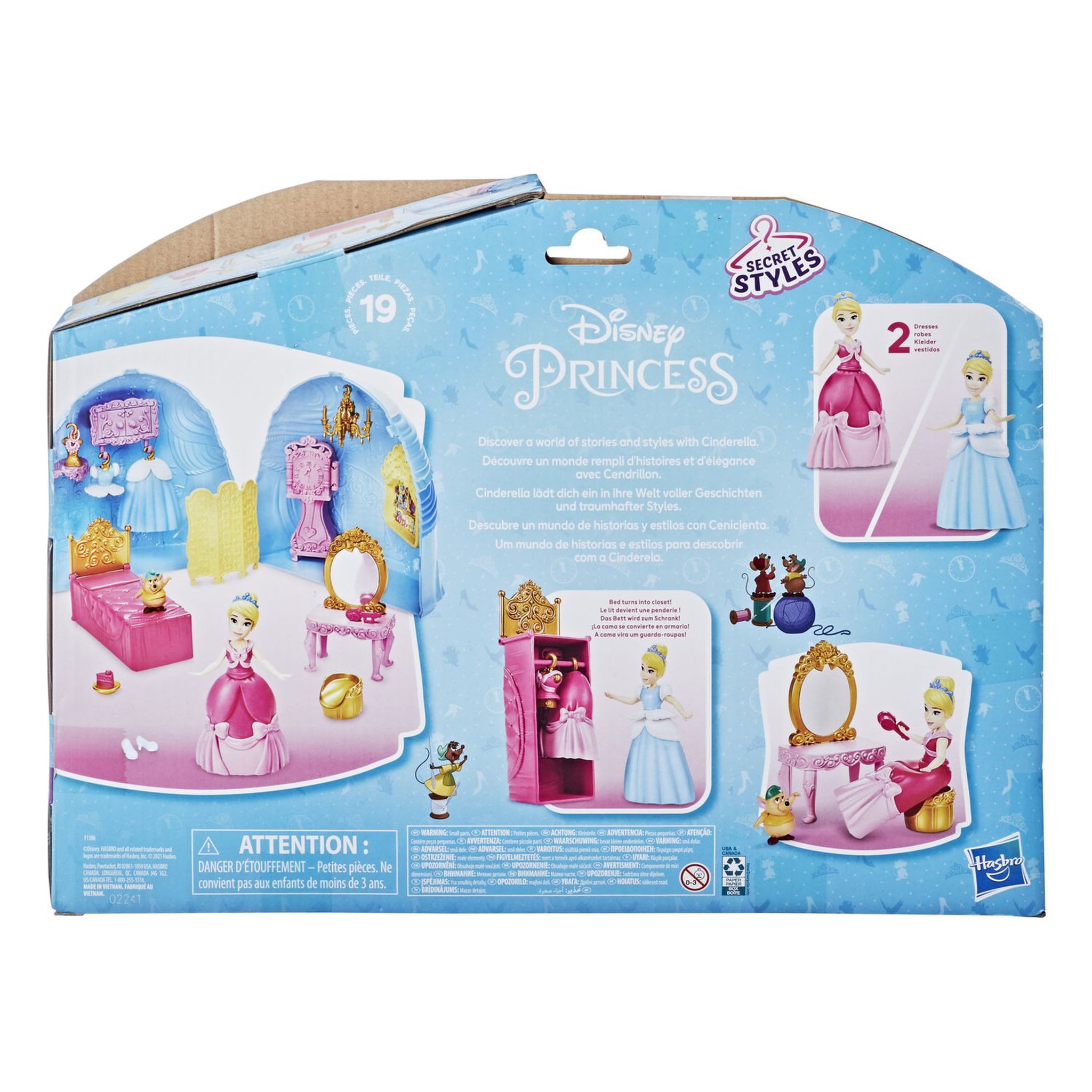 Voir la diapositive 3 : HASBRO Disney Princess mini Cendrillon surprises