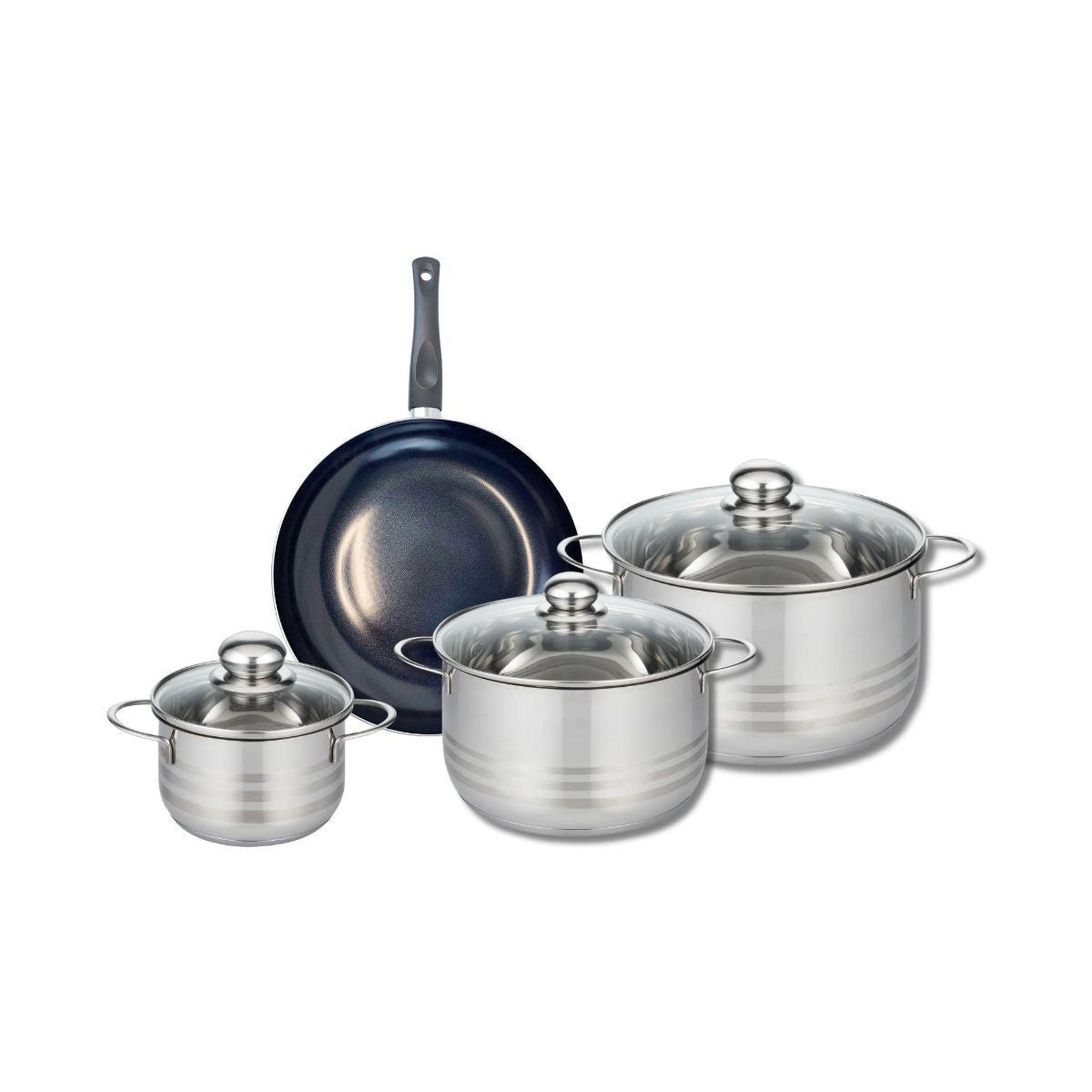 ELO Ensemble de 1 poêle de cuisson 24 cm et 3 faitouts 14, 20 et 24 cm elo prima brillant