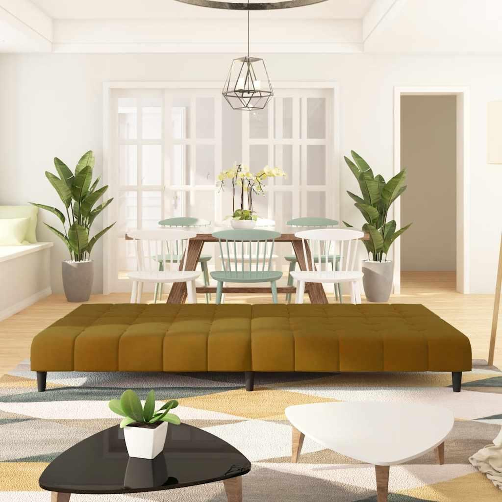 Voir la diapositive 3 : VIDAXL Canape-lit a 2 places marron velours