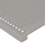 Voir la diapositive 5 : VIDAXL Tete de lit avec oreilles Gris clair 203x23x118/128 cm Tissu