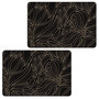 Voir la diapositive 1 : HABITABLE Lot de 2 sets de table motif feuillage avec encre métallique COSMO - 30 x 45 cm - Or et noir
