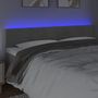 Voir la diapositive 3 : VIDAXL Tete de lit a LED Gris clair 160x5x78/88 cm Velours