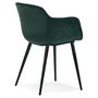 Voir la diapositive 4 : Paris Prix Fauteuil Design en Velours  Javier  80cm Vert