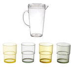 Paris Prix Pichet & 4 Verres  Bain de Soleil  25cm Transparent