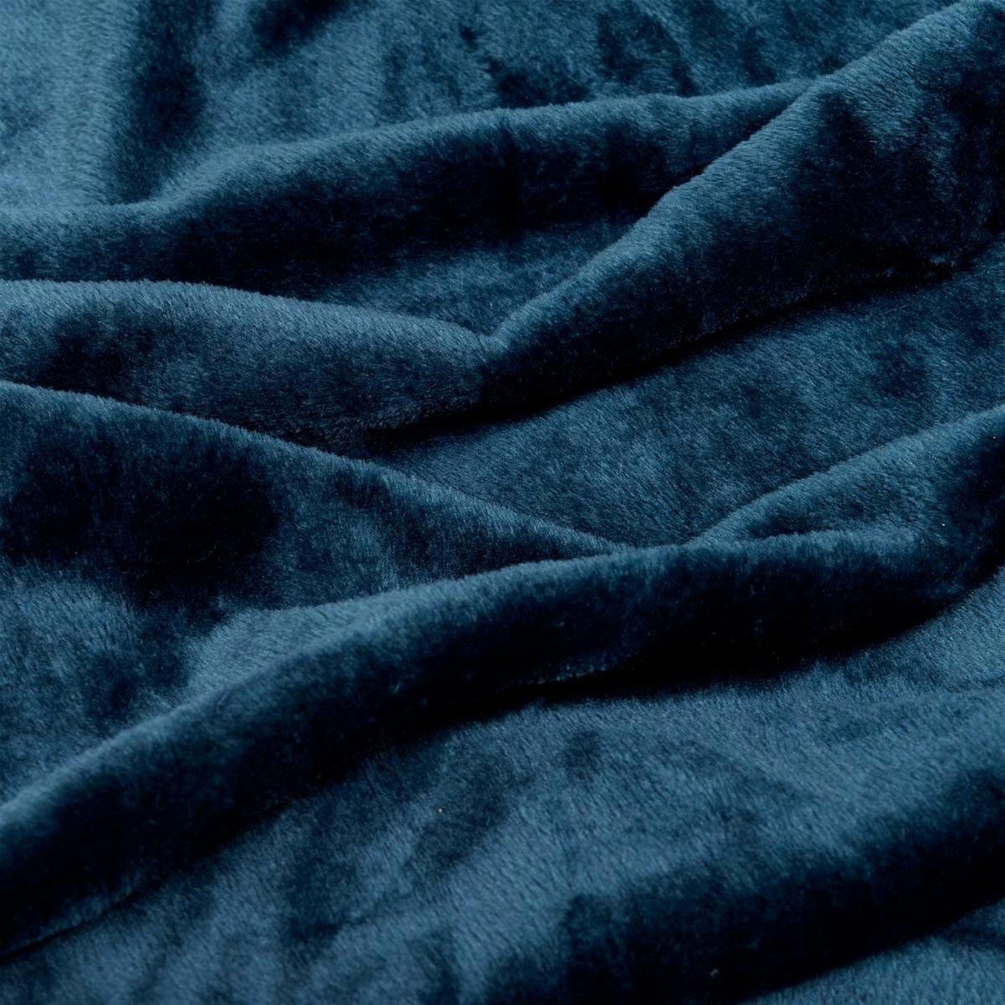Voir la diapositive 2 : ATMOSPHERA Plaid en flanelle uni  ollis  240x260cm bleu