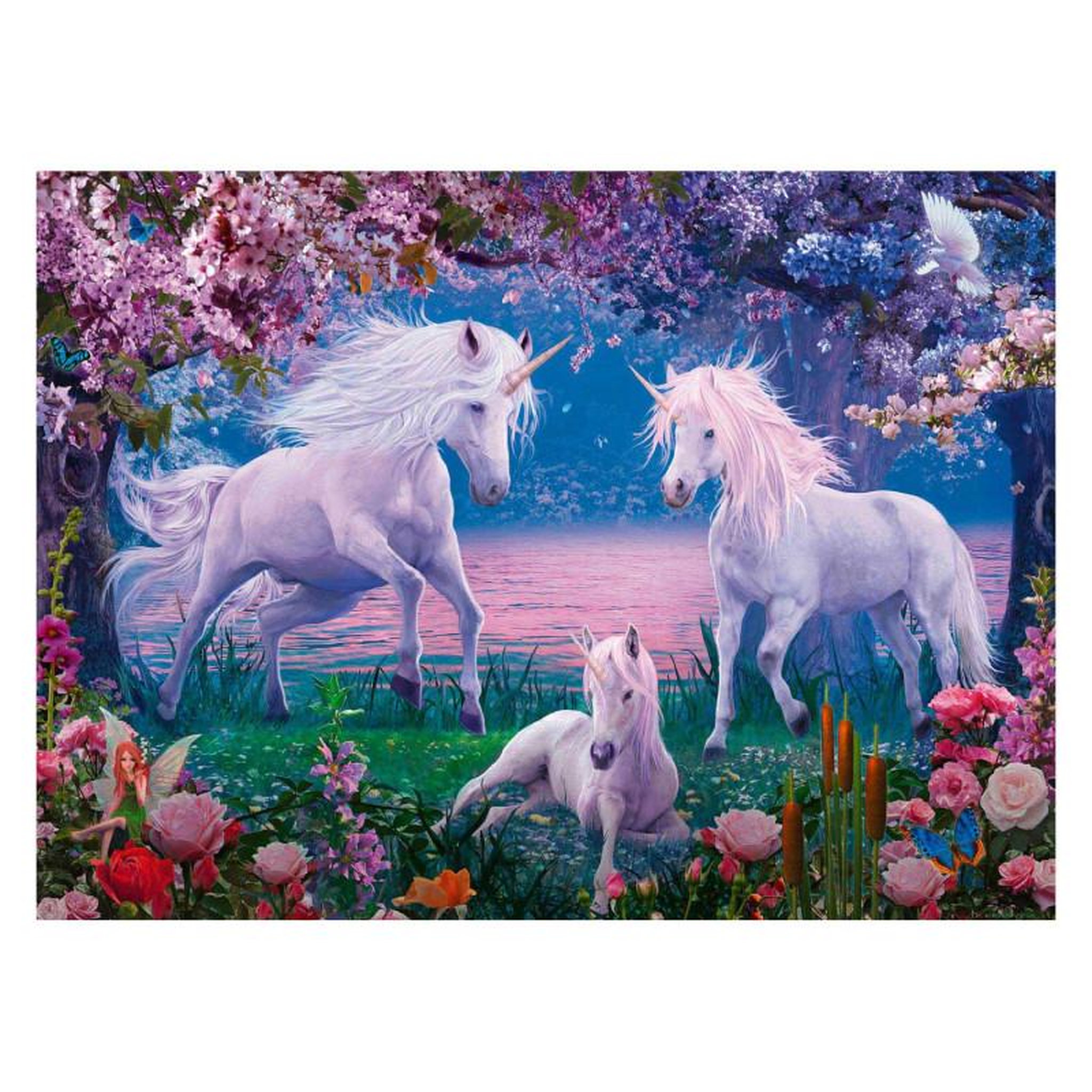Voir la diapositive 2 : RAVENSBURGER Ravensburger Puzzle Enchanted Unicorns, 100pcs. XXL 133475