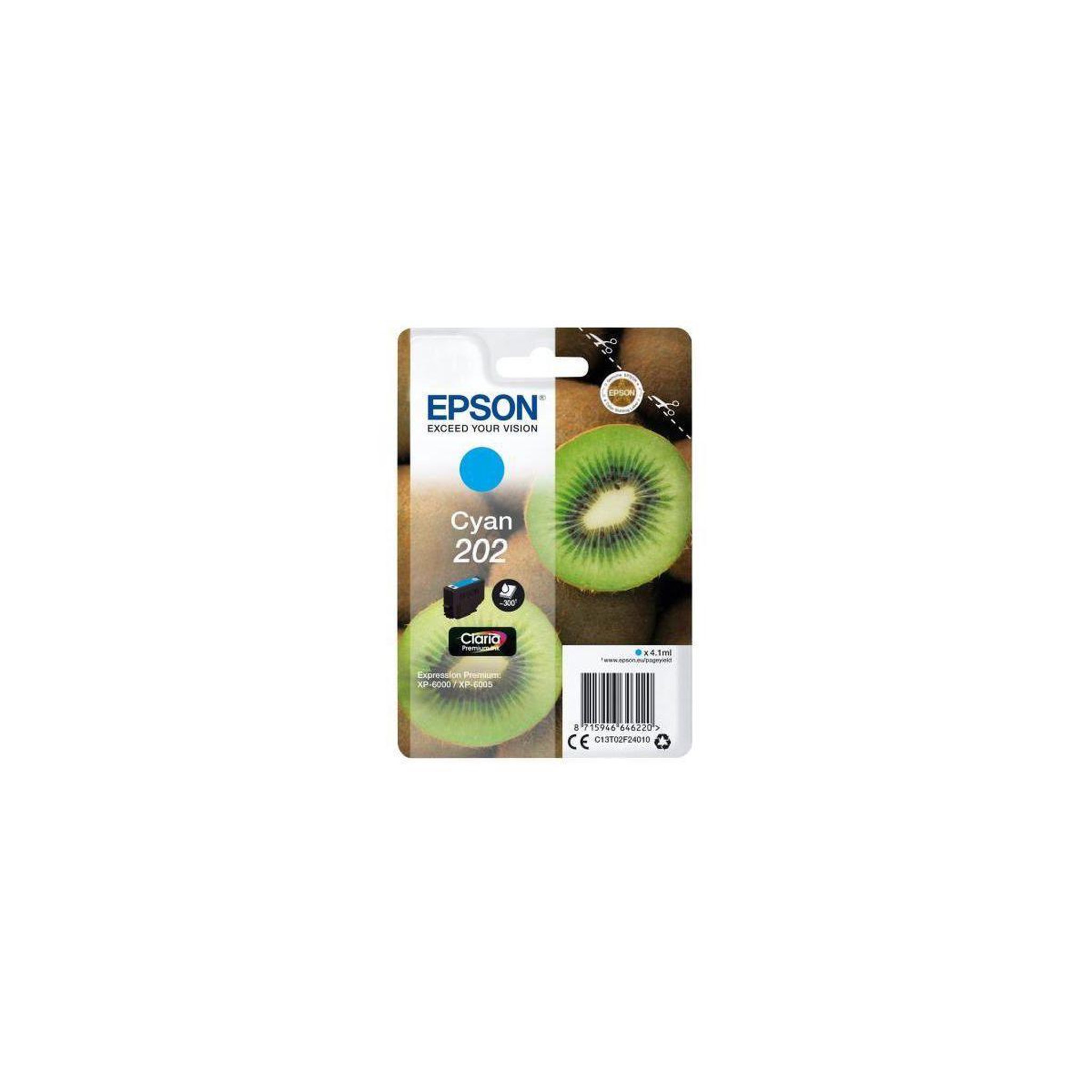 Epson Cartouche d'encre originale 202 cyan série kiwi - c13t02e24010