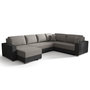 Voir la diapositive 5 : BEST MOBILIER Epona - canapé panoramique d'angle réversible 7 places convertible avec coffre en tissu