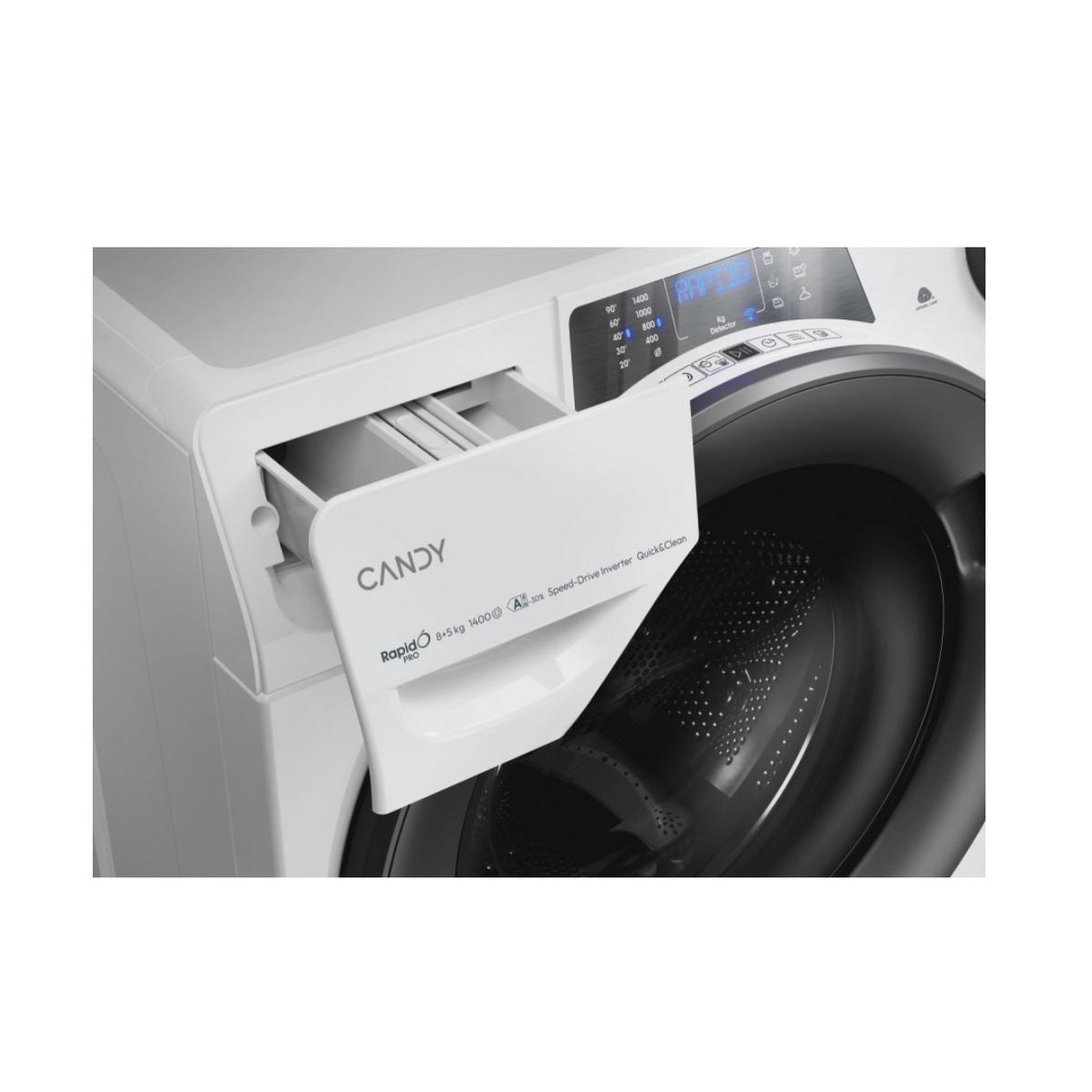 Voir la diapositive 5 : Candy Lave-linge séchant 8/5kg 1400 trs/min - rpw4856mwmr9/1-s