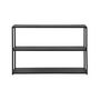 Voir la diapositive 5 : SWEEEK Etagère basse 3 niveaux en métal noir - Industrielle - 120x30x80cm
