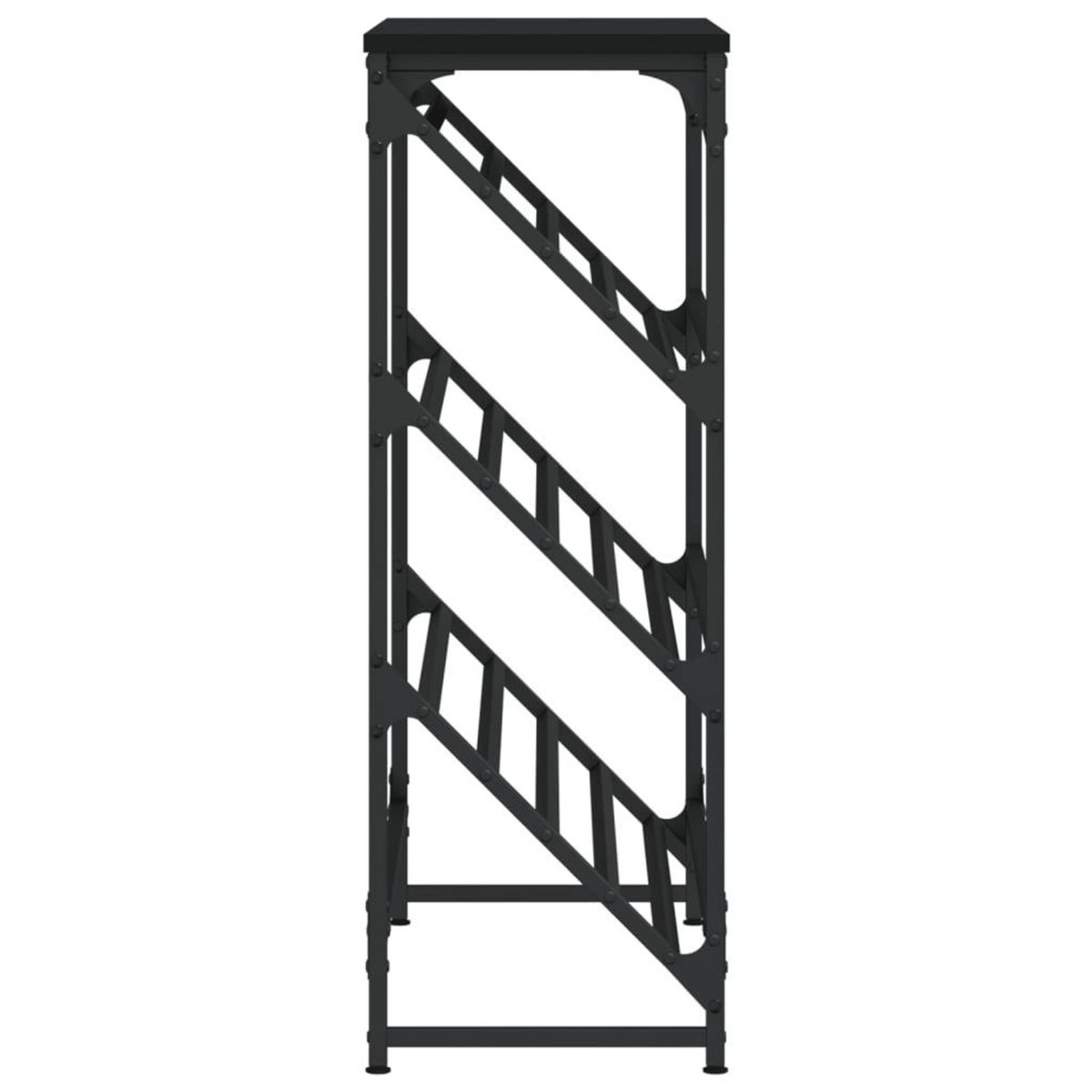 VIDAXL Etagere a chaussures noir 90x30x85 cm bois d'ingenierie