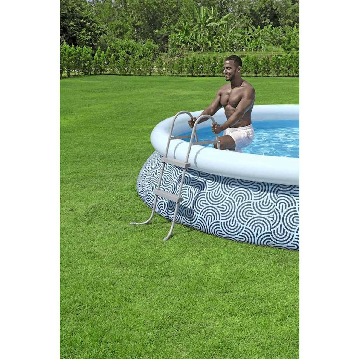 BESTWAY Bestway Echelle de piscine a 2 marches Flowclear 84 cm