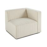 LISA DESIGN Nova - module d'assise droit - en velours. Coloris disponibles : Beige, Rouge, Gris, Bleu, Jaune, Vert