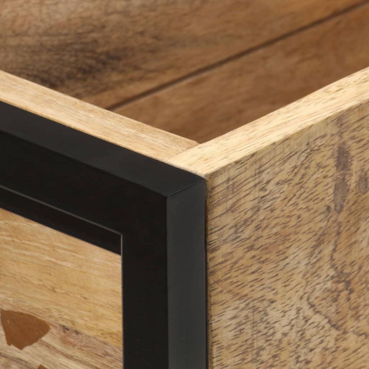 VIDAXL Jardiniere 90x20x68 cm Bois de manguier brut