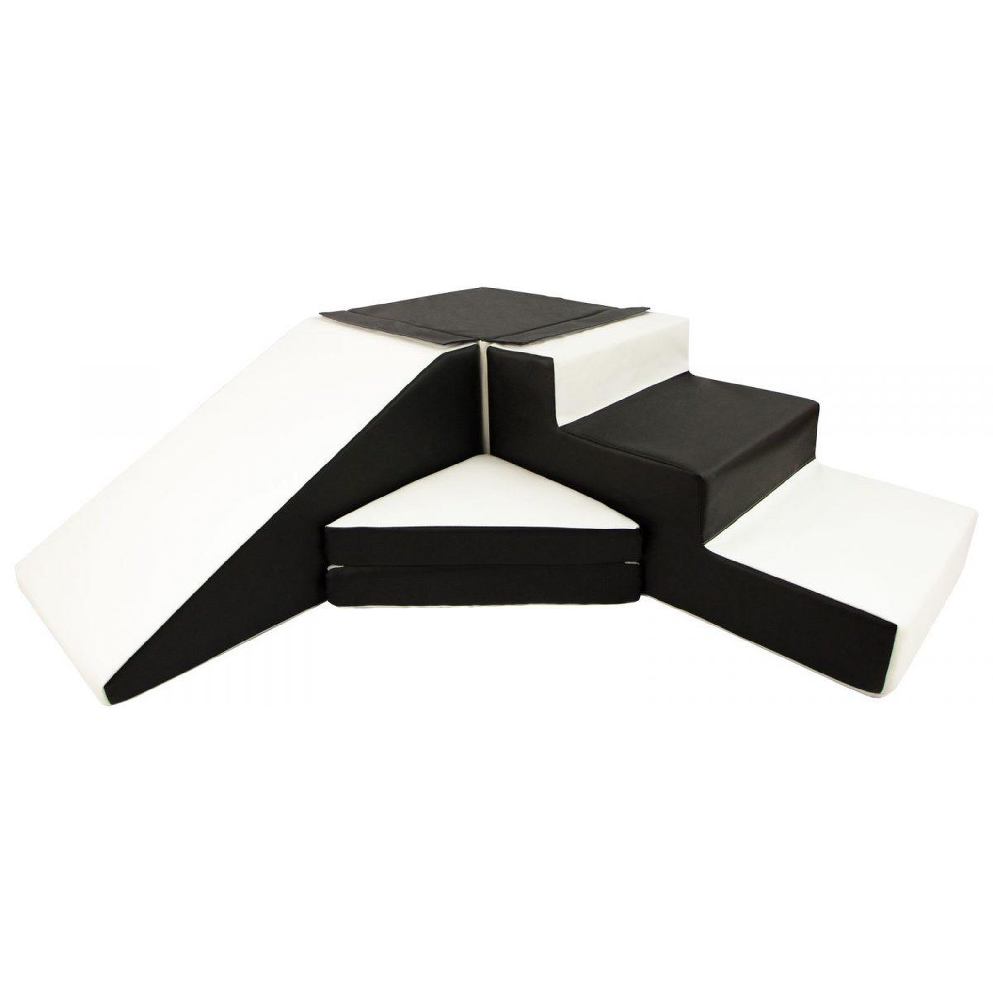 VELINDA Set de 4 blocs en mousse pour le jeu noir, blanc