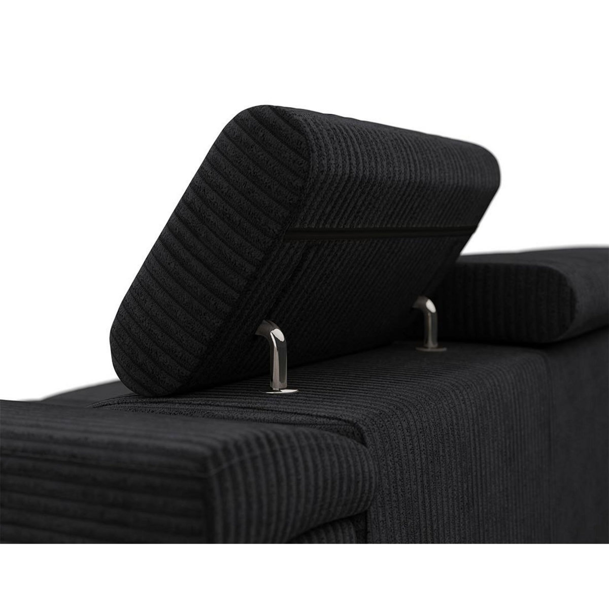 BEST MOBILIER Pablo - canapé droit 2 places avec têtières ajustables - en velours côtelé