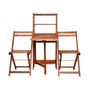Voir la diapositive 3 : VIDAXL Mobilier de bistro pliable 3 pcs Bois d'acacia solide