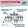 Voir la diapositive 3 : ELO Ensemble de 2 Poêles de cuisson 24 et 32 cm et 4 faitouts 12, 16, 20 et 24 cm Elo Prima Brillant
