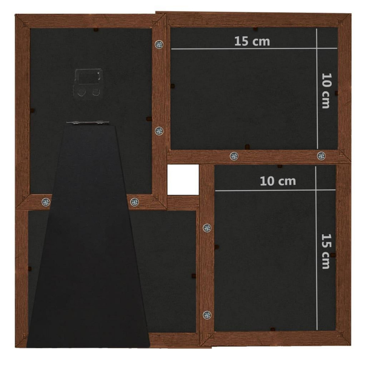 VIDAXL Collage de cadres photo pour photo de 4x(10x15 cm) Marron MDF