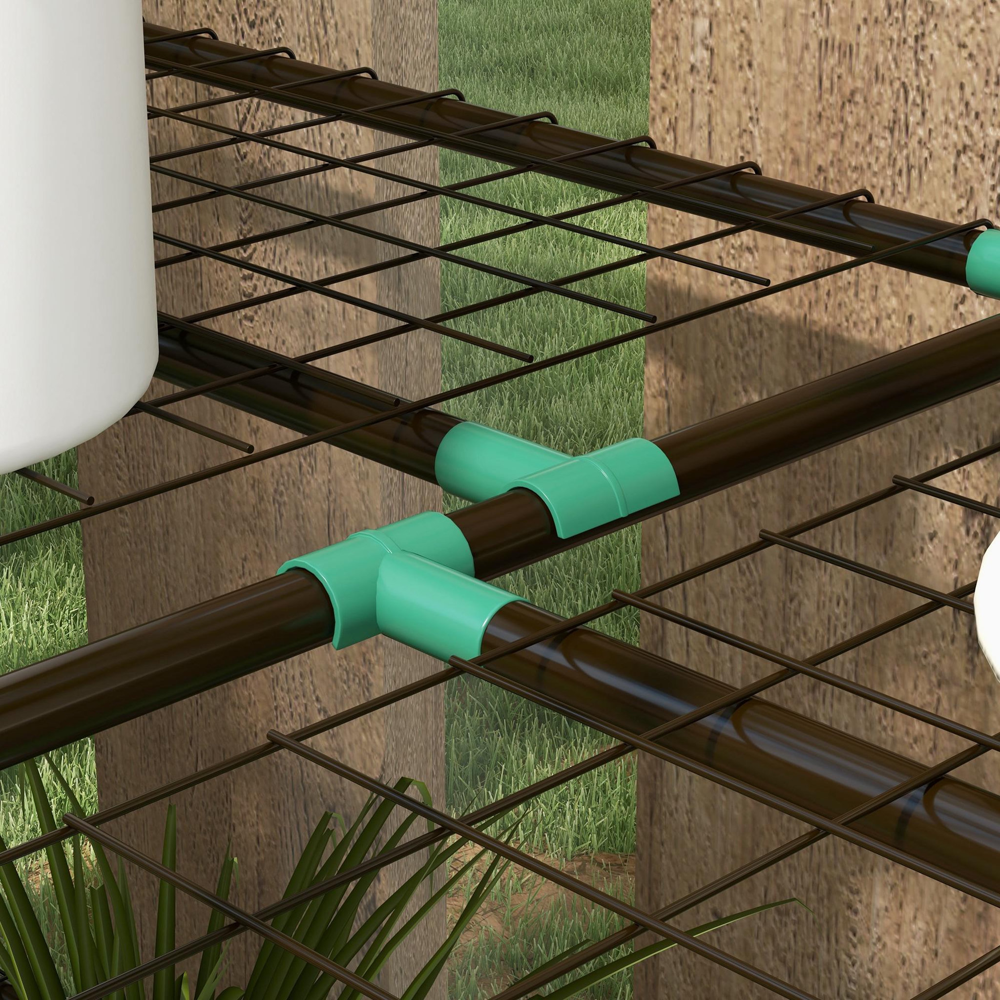 Voir la diapositive 4 : OUTSUNNY Mini serre de jardin 3 niveaux 2 portes 6 étagères
