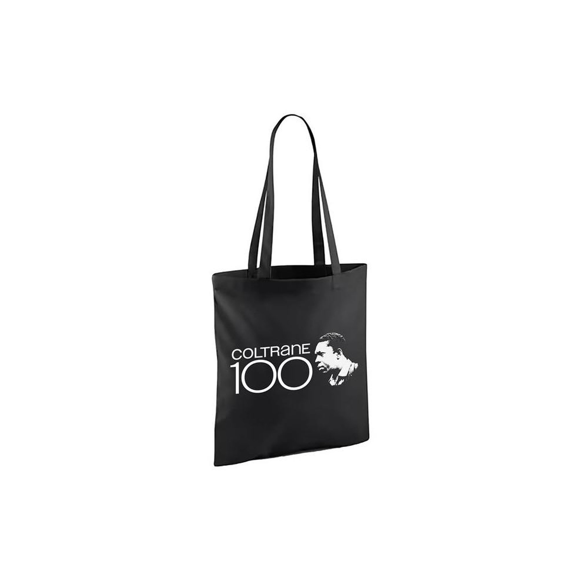 Sac cabas tote bag noir jumbo en polyester avec logo, anses doubles et fond soufflet