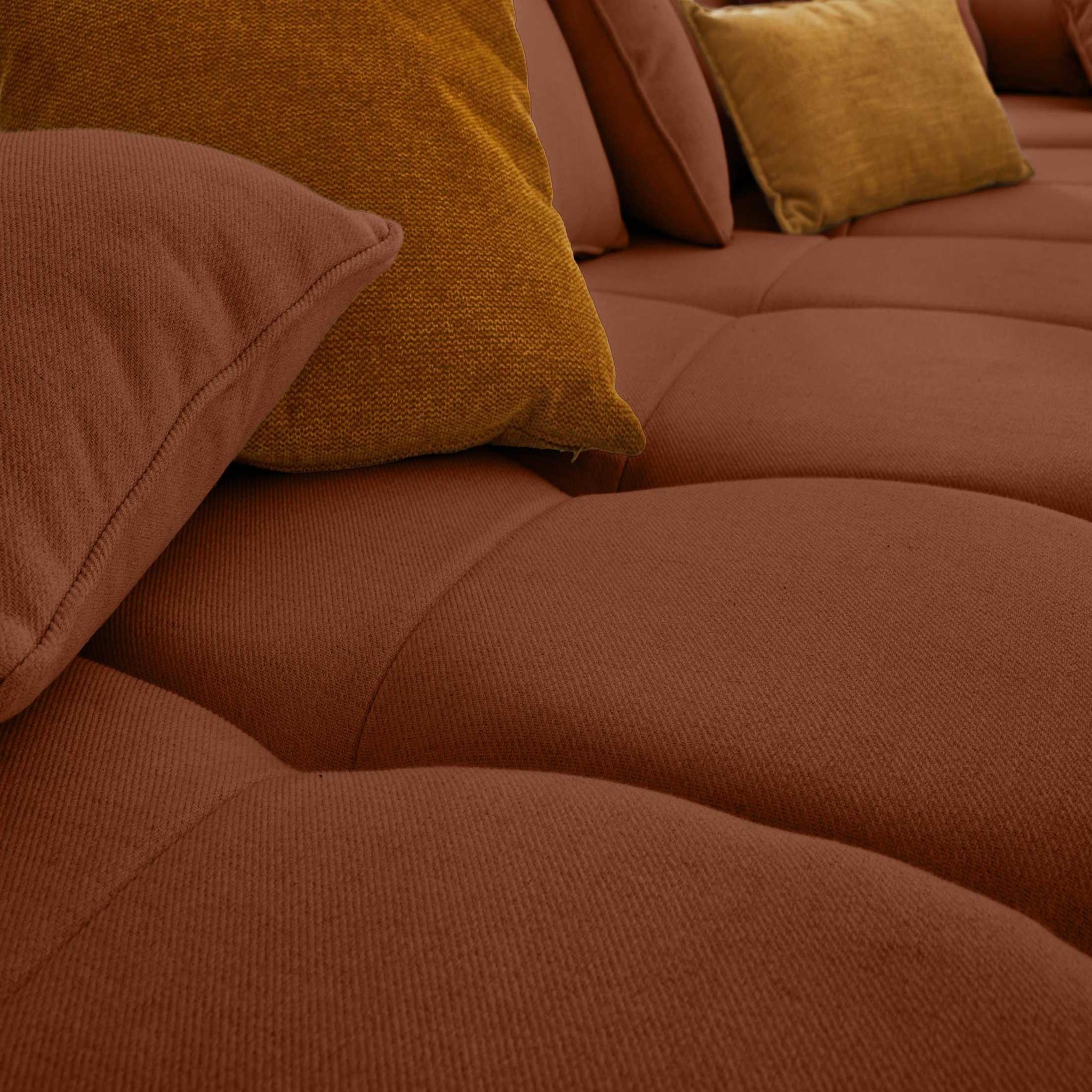 Voir la diapositive 4 : LISA DESIGN Caracas - canapé modulable d'angle droit - 5 places - en tissu