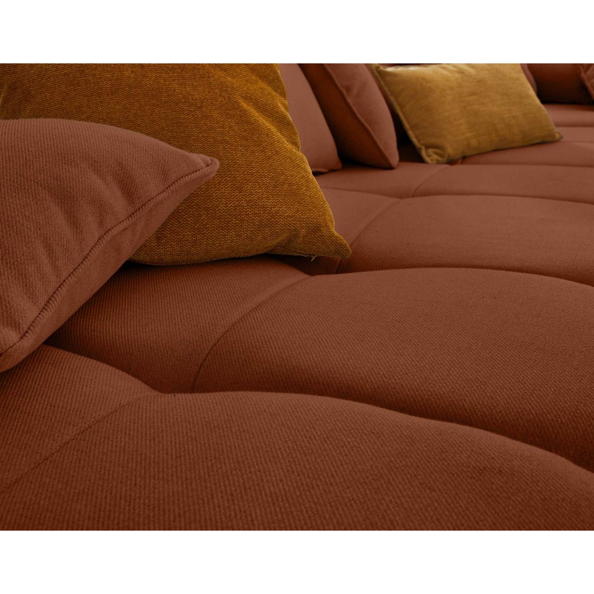 LISA DESIGN Caracas - canapé modulable d'angle droit - 5 places - en tissu