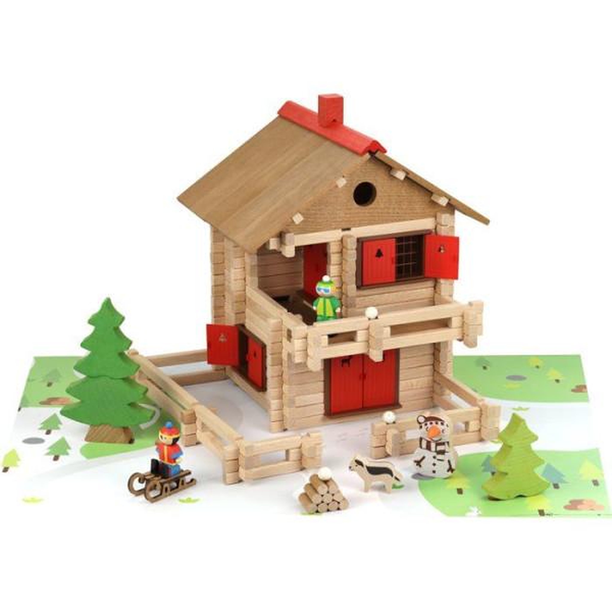 Voir la diapositive 2 : JeuJura JEUJURA - Construction en bois - Le grand chalet d'alpage - 215 pieces - Des 5 ans