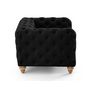 Voir la diapositive 6 : LISA DESIGN Walter - fauteuil chesterfield en velours - pieds bois