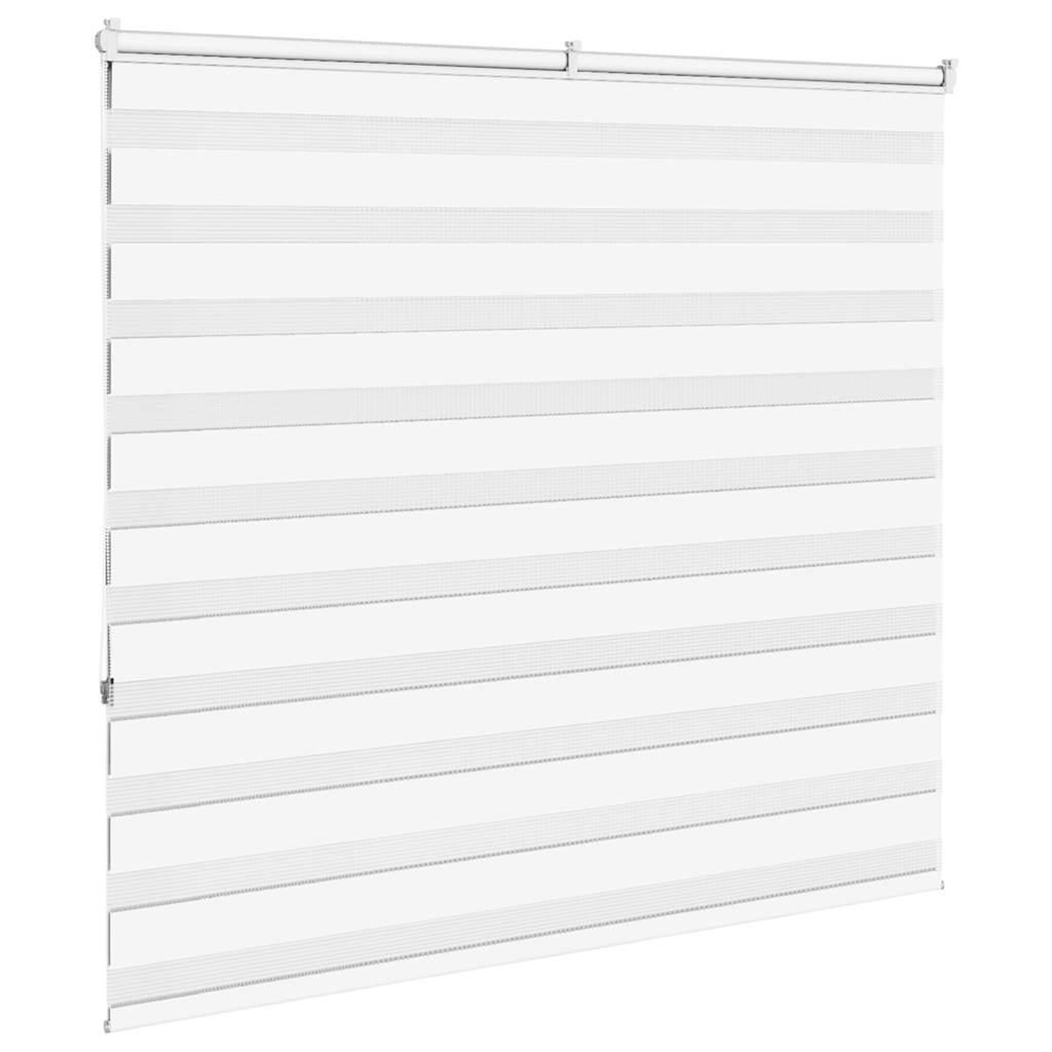 Voir la diapositive 4 : VIDAXL Store zebre blanc 155x150 cm largeur du tissu 150,9cm polyester