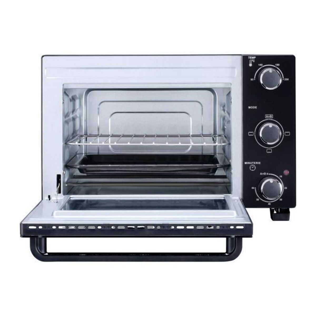 CONTINENTAL EDISON CONTINENTAL EDISON CEMF22B - Minifour electrique 22L noir - 1300W - Rotissoire, Convection naturelle