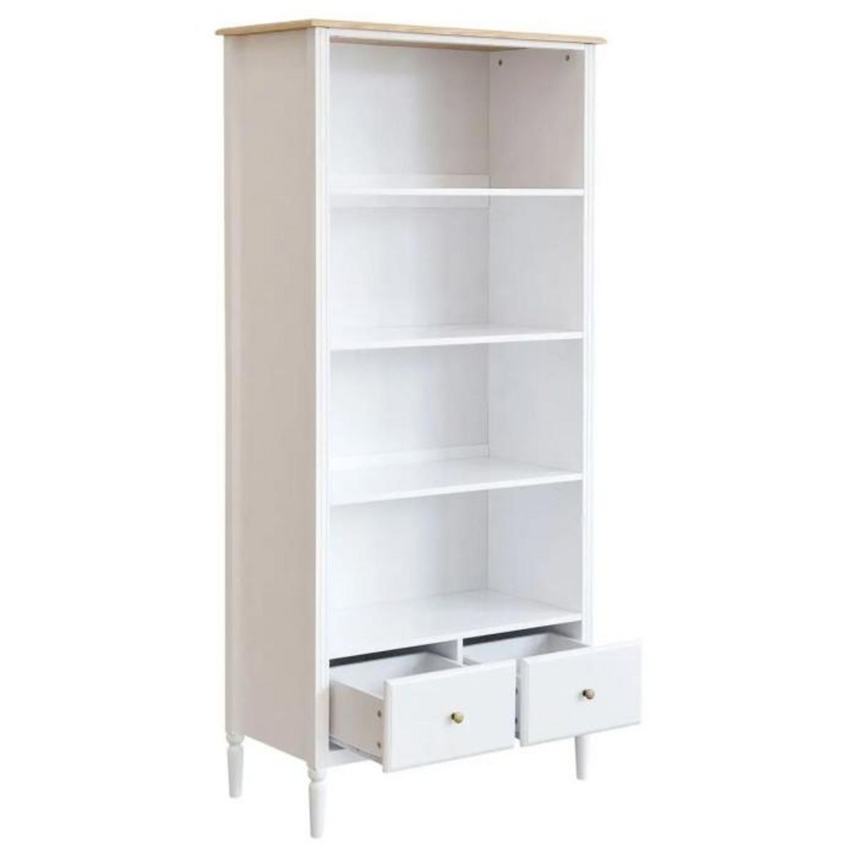 ATMOSPHERA Bibliothèque 2 Tiroirs Design  Solen  174cm Blanc
