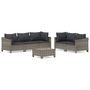 Voir la diapositive 2 : VIDAXL Salon de jardin 6 pcs avec coussins Gris Resine tressee