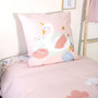 Voir la diapositive 5 : COTE DECO Parure de lit enfant Cygne - Coton 57 fils/cm² - 140 x 200 cm - Rose
