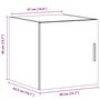 Voir la diapositive 6 : VIDAXL Armoire murale blanc 40x42,5x40 cm bois d'ingenierie