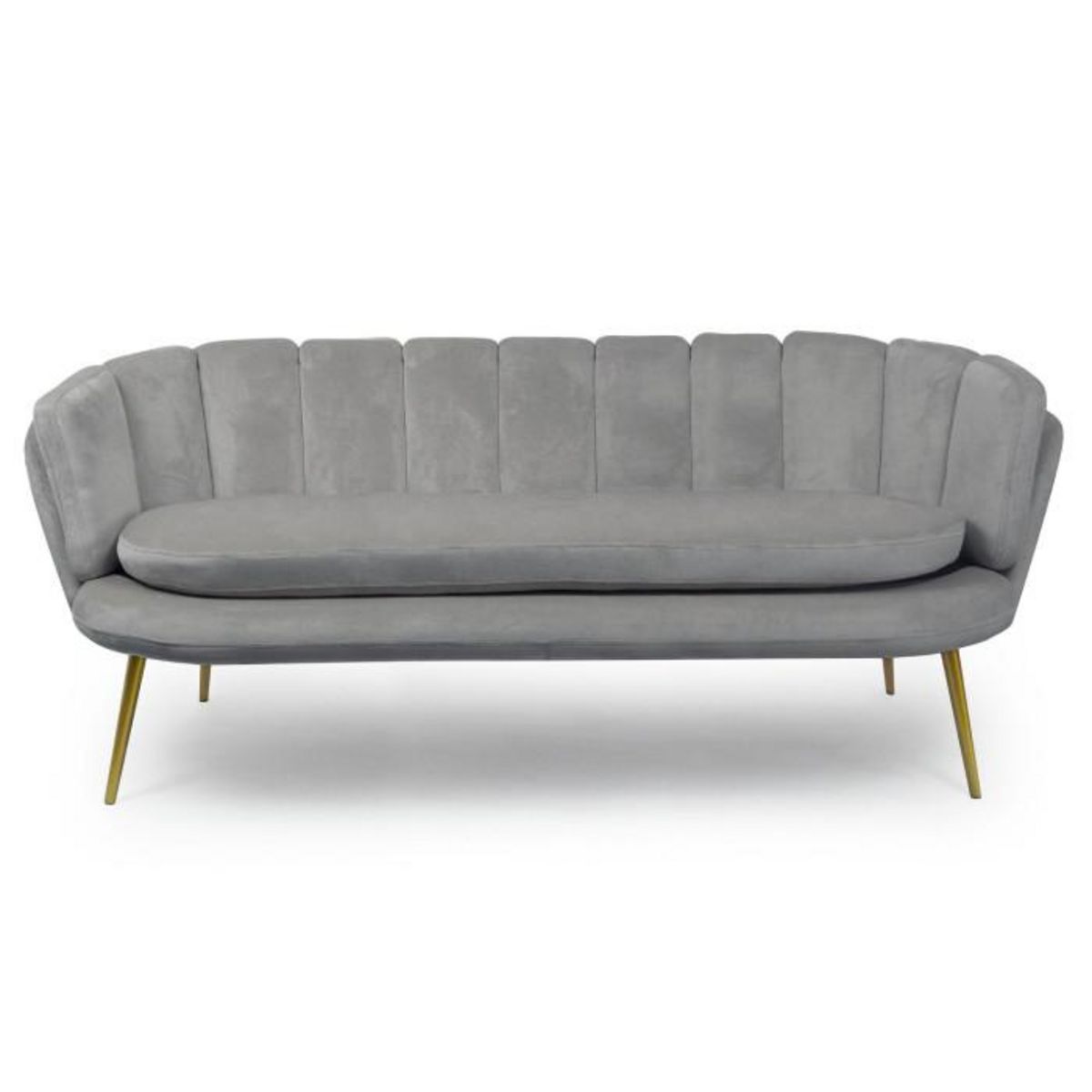 Paris Prix Canapé 3 Places en Velours  Dabren  185cm Argent