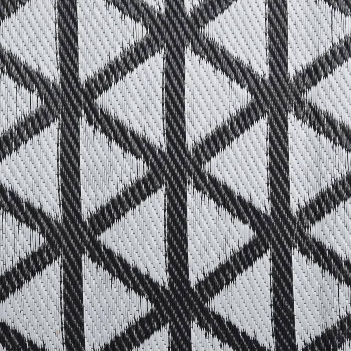 VIDAXL Tapis d'exterieur Noir 80x250 cm PP