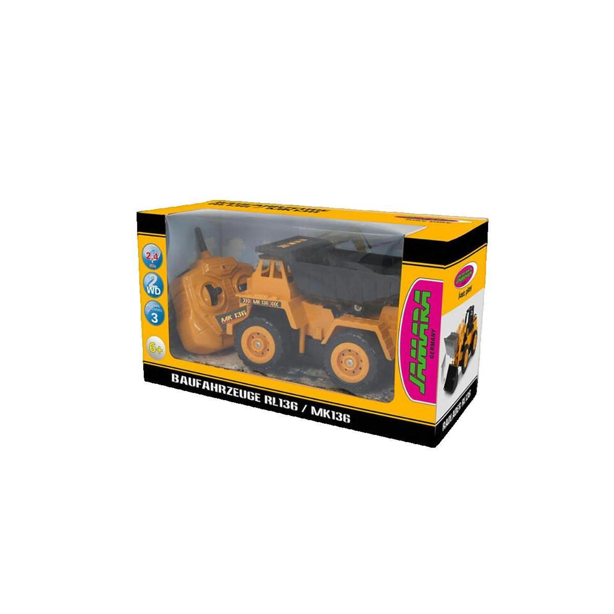 Voir la diapositive 2 : Modelco / Jamara Camion télécommandé Jamara MK136 robuste électrique noir et orange
