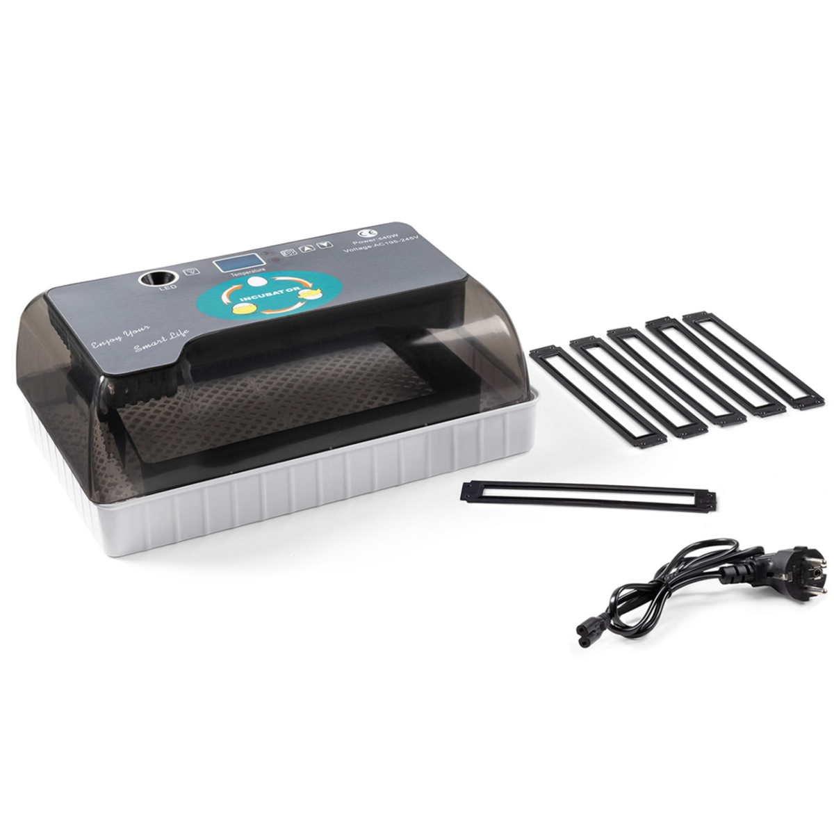 ID MARKET Couveuse automatique 4 à 35 oeufs toutes volailles incubateur autonome mire oeufs