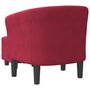 Voir la diapositive 5 : VIDAXL Chaise cabriolet avec repose-pied rouge bordeaux velours