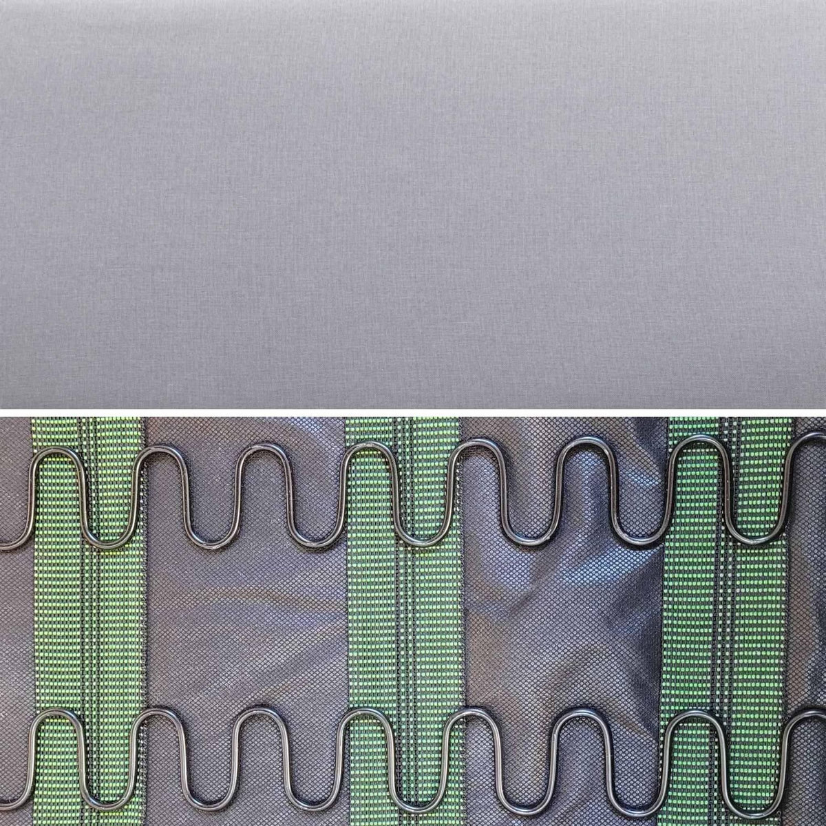 SWEEEK Banquette et fauteuil en bois et tissu gris clair. Isak. L 114 x l 69.5 x H 73cm