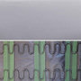 Voir la diapositive 6 : SWEEEK Banquette et fauteuil en bois et tissu gris clair. Isak. L 114 x l 69.5 x H 73cm