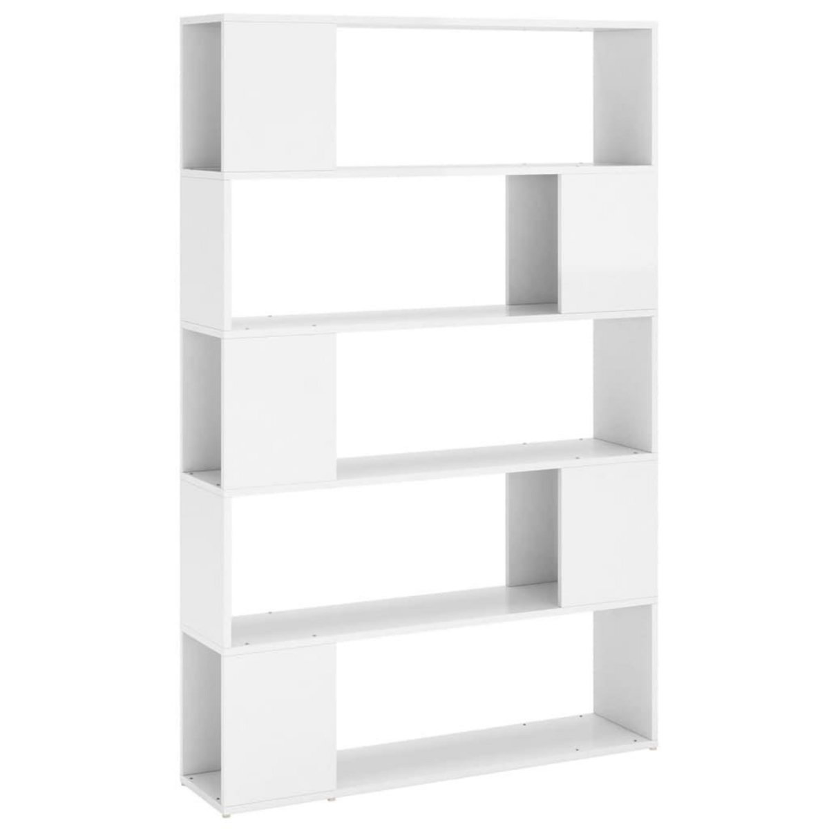 VIDAXL Bibliotheque separateur de piece blanc brillant bois ingenierie