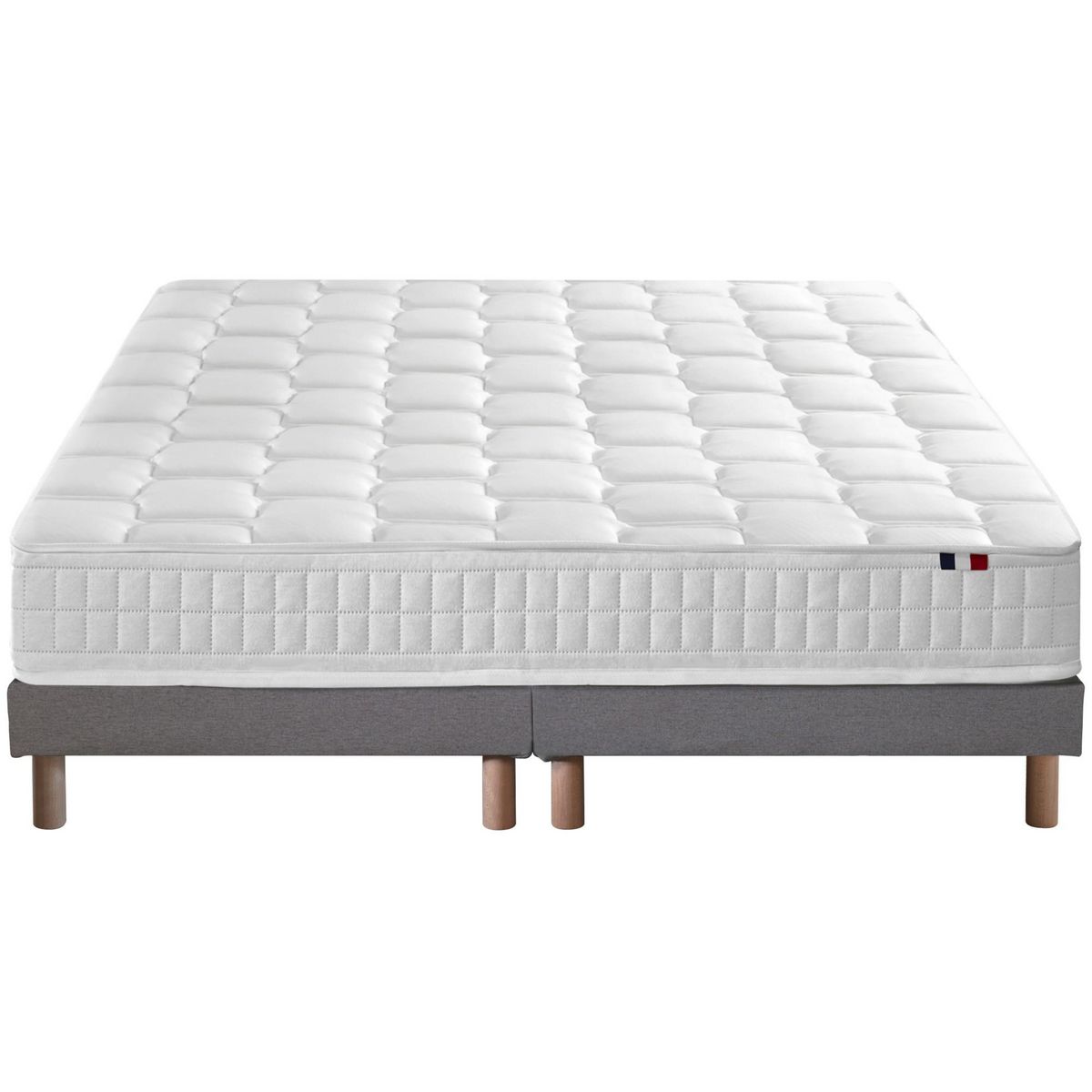 IDLITERIE Ensemble literie : matelas à ressorts COSMOS et sommier - qualité française