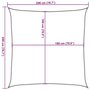 Voir la diapositive 6 : VIDAXL Voile d'ombrage 160 g/m^2 Rouge 2x2 m PEHD