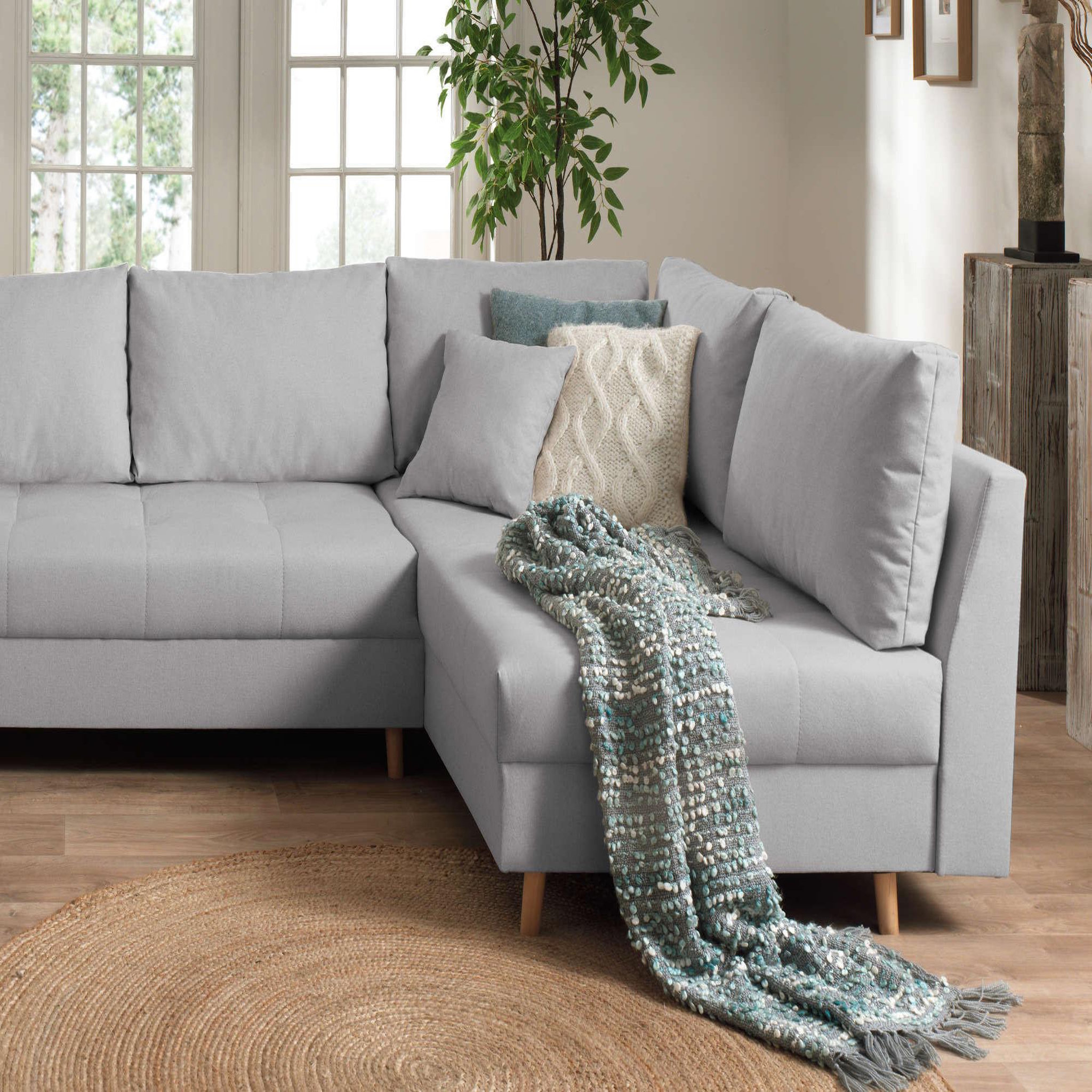 Voir la diapositive 3 : LISA DESIGN Rune - canapé panoramique - 7 places - style scandinave - droit