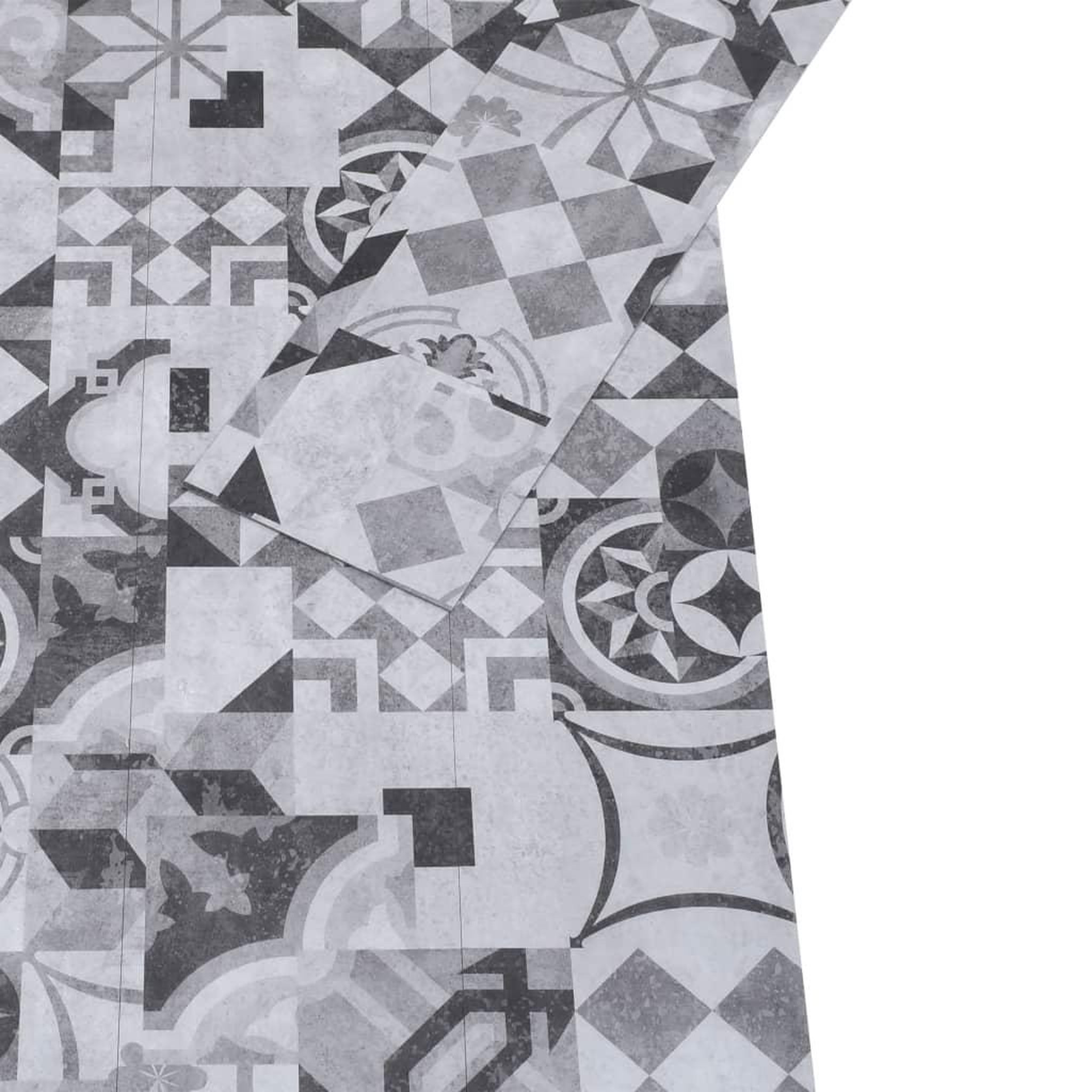 Voir la diapositive 3 : VIDAXL Planches de plancher PVC 5,02 m^2 2 mm Autoadhesif Motif de gris