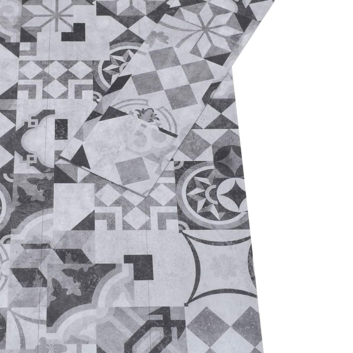 VIDAXL Planches de plancher PVC 5,02 m^2 2 mm Autoadhesif Motif de gris