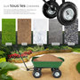 Voir la diapositive 5 : tectake Chariot de jardin et de transport inclinable vert