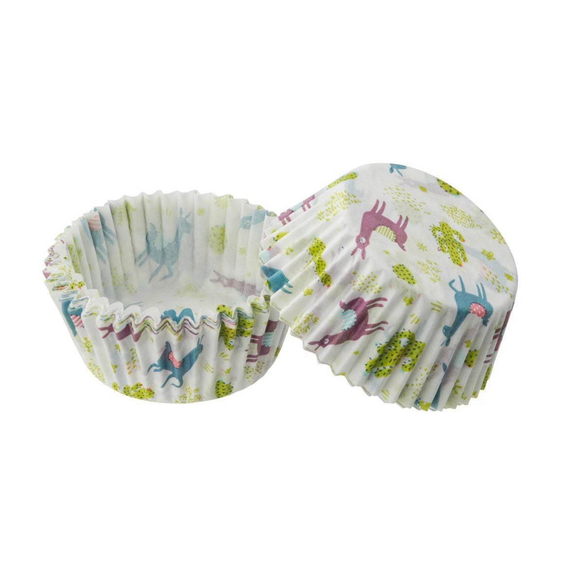 ZENKER Lot de 50 moules à muffins en papier motif lama et cactus 7 cm Zenker Smart Pastry